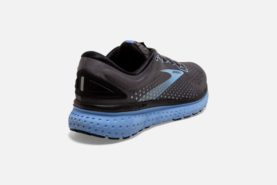 Glycerin 18 Road Brooks Running Shoes NZ Womens - Black/Blue - XYLAWV-745